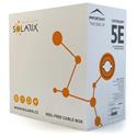 Kabel Solarix FTP CAT5e, drát, box 305m, venkovní, černý