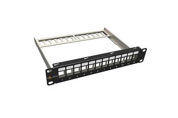 10" modulární neosazený patch panel Solarix 12 portů 1U SX12M-0-STP-BK-UNI-N-10