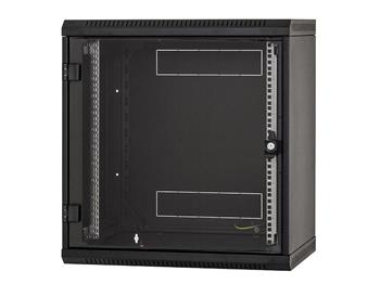 19" Rozvaděč nástěnný 12U, 600 mm, černý