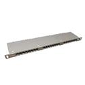 19" patch panel Solarix 24xRJ45 CAT5E STP s vyvazovací lištou 0,5U SX24HD-5E-STP-SL