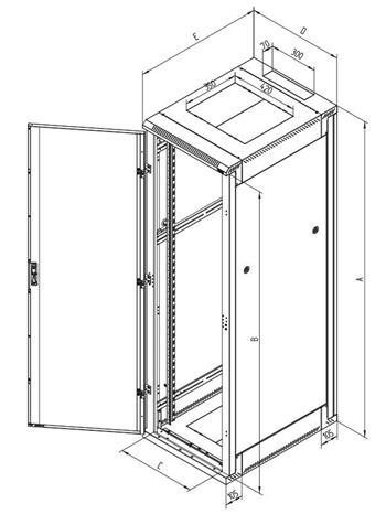 19" Rozvaděč stojanový 22U 600x600