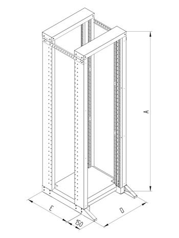 19" Rozvaděč stojanový 42U 600x600,šedý