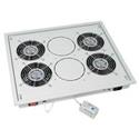 19” Ventilační jednotka šedá RAC-CH-X04-X3 se 4 ventilátory, 60 W s termostatem