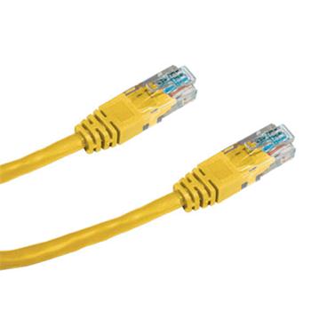 Patch cord Datacom UTP Cat 5e, 0,5 m, žlutý, nestíněný
