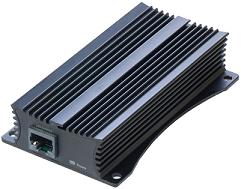 Indoor PoE konvertor MikroTik RouterBoard PoE-CON-HP 48 V/24 V 1 A v metalickém case