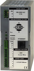 Napájecí zdroj/nabíječ na DIN lištu s dohledem BKE JSD-300-275/DIN2_CH_ODP 27,5 V, 300 W, 10 A, LAN port