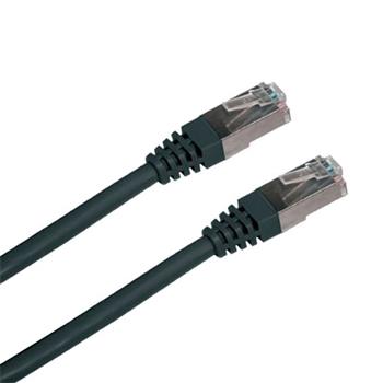 Patch cord Datacom FTP Cat 5e, 0,5 m, černý, stíněný, 24AWG