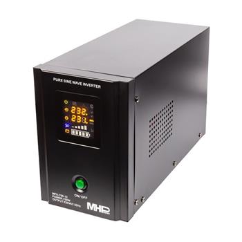 Záložní zdroj MHPower MPU-700-12, 12 V/230 V 700W + Nabíječ + UPS, čistá sinusovka, zásuvka CZ