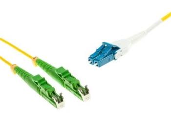 IPM Optický patchcord SM 9/125um, 1 m, duplex, E2000/APC-LC/UPC,G.652D