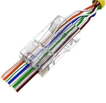 IPM průchozí konektor RJ45 UTP, CAT6, nestíněný, Wire Cross