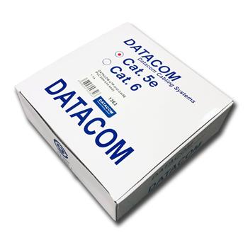 Kabel Datacom UTP CAT5e, drát, nestíněný, box 50m, šedý