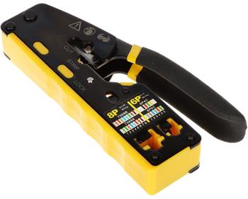 Krimpovací kleště HT-6088T pro průchozí konektory RJ45(11,12), Wire Cross