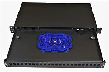 LEXI-Net Optická vana 19", 1U 24x SC simplex výsuvná s 1x kazetou OPTRONICS