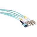 Masterlan optický MPO patch cord, MPOupc female/4xLCupc duplex, MM, OM4, 8, Typ B, 1m