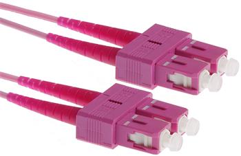 Masterlan optický patch cord, SCupc/SCupc, Duplex, Multimode 50/125, OM4, 3m