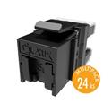 MULTIPACK 24 ks - rychlozařezávací keystone Solarix CAT5E UTP RJ45 SXKJ-5E-UTP-BK-NA 