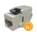 MULTIPACK 24 ks - samořezný keystone Solarix CAT6A STP SXKJ-10G-STP-BK-SA Component Level a 4PPoE c