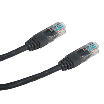 Patch cord P-L UTP Cat 5e, 0,25 m, černý