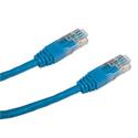 Patch cord Datacom UTP Cat 5e, 0,25 m, modrý, nestíněný