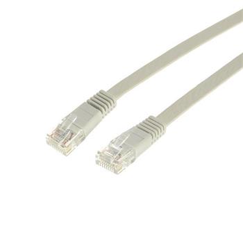 Patch cord Datacom UTP Cat 6, 0,25m, šedý, plochý