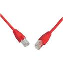 Patch cord Solarix SFTP Cat 6, 0,5 m, červený, stíněný