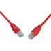Patch kabel CAT5E SFTP PVC 0,5m červený snag-proof C5E-315RD-0,5MB