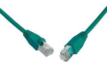 Patch kabel CAT5E SFTP PVC 15m zelený snag-proof C5E-315GR-15MB