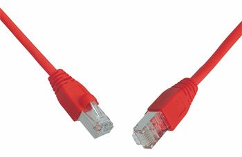 Patch kabel CAT5E SFTP PVC 3m červený snag-proof C5E-315RD-3MB
