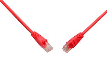 Patch kabel CAT5E UTP PVC 0,5m červený snag-proof C5E-114RD-0,5MB