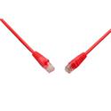 Patch kabel CAT5E UTP PVC 0,5m červený snag-proof C5E-114RD-0,5MB