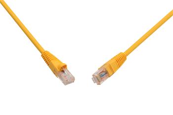 Patch kabel CAT5E UTP PVC 0,5m žlutý snag-proof C5E-114YE-0,5MB