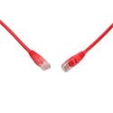 Patch kabel CAT5E UTP PVC 3m červený non-snag-proof C5E-155RD-3MB