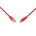 Patch kabel Solarix CAT5E UTP PVC 0,5m červený non-snag-proof C5E-155RD-0,5MB