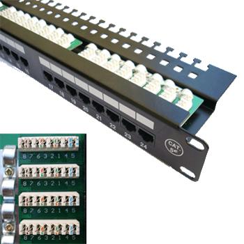 Patch panel Datacom Cat5e 24p 1U, B