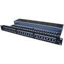 Patch panel  DATACOM Cat 6 STP 24x RJ-45, 1U, černý