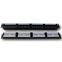 Patch panel Datacom Cat 6 UTP 24x RJ-45, 1U, černý