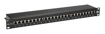 Patch panel Solarix 24x CAT5E STP s vyvazovací lištou 1U