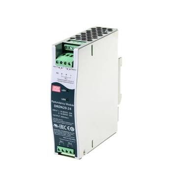 Průmyslový redundantní modul Mean Well DRDN20-24, 24V, DIN lišta