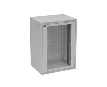Rozvaděč nástěnný GrandN 16U 450mm, dveře sklo, RAL 7035, GrandN-16U-645-11-G