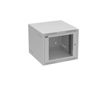 Rozvaděč nástěnný GrandN 9U 600mm, dveře sklo, RAL 7035, GrandN-9U-66-11-G