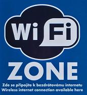 Samolepka Wi-Fi zone malá na povrch