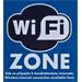 Samolepka Wi-Fi zone malá k nalepení na povrch předmětů, 100 x 90 mm