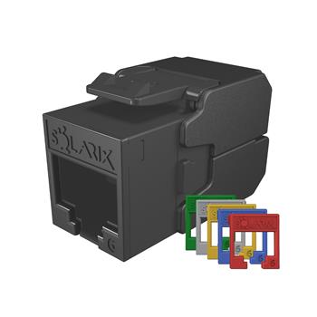 Samořezný keystone Solarix CAT6 UTP SXKJ-6-UTP-RAL-SA, RAL FIT moduly, SECURE CAP, Component Level