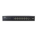 Switch Adex ADS216GRP-VPO-2FO-RM, 15x 1Gb port s PoE in, 1x 1Gb port PoE out