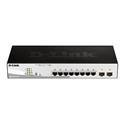 Switch D-LINK DGS-1210-10P, 8x Gb port, 2x SFP port, 65W