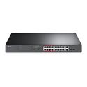 Switch TP-Link TL-SL1218MP, 16x 10/100 port, 2x SFP port, 16x PoE out, 250W