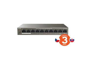 Tenda TEF1110P-8-63W 10xRJ45 Switch(8xPoE 802.3af/at 10/100Mbps + 2x Uplink),58W