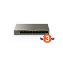 Tenda TEG1109P-8-102W 9xRJ45 Gigabit Switch s 8x PoE 802.3af/at + 1x Uplink 10/100/1000Mbps, celkem