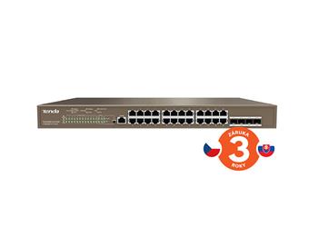 Tenda TEG5328P-24-410W L3 Managed Gigabit Switch (24xPoE 802.3af/at 10/100/1000Mb/s, 4x SFP)