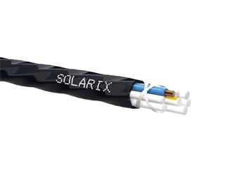 Zafukovací kabel MICRO Solarix 12vl 9/125 HDPE F<sub>ca</sub> černý SXKO-MICRO-12-OS-HDPE